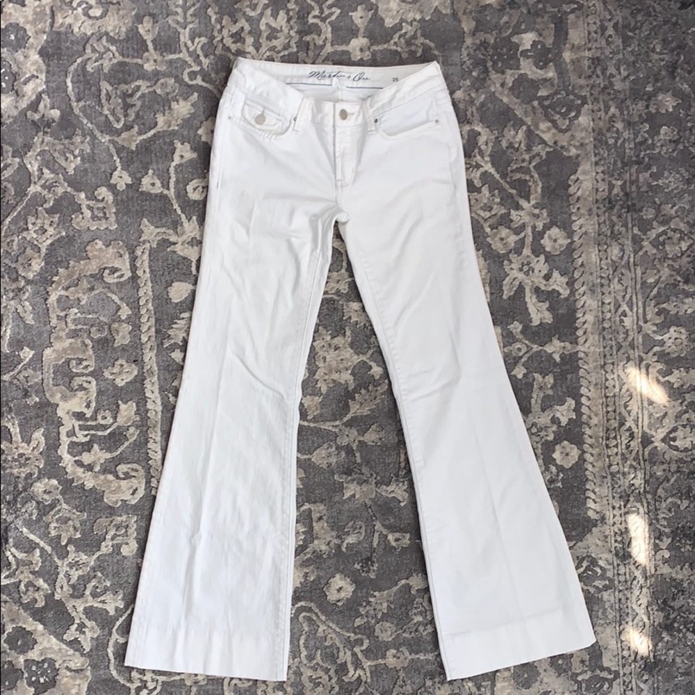 Martin & Osa Wide Flared Jeans White Size 25